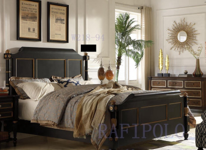 Schlafzimmer Holzbett Echtes Holz Bett Hotel 180x200 Stil Massive Möbel Betten